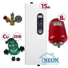 Комплект Neon Classic 15 кВт + насос (медь) + бачок 8 л + ГБ