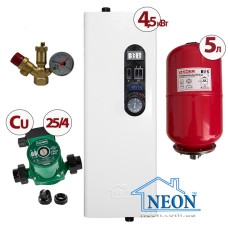 Комплект Neon Classic 4,5 кВт + насос (медь) + бачок 5 л + ГБ