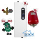 Комплект: электрокотел Neon Classic 9 кВт с насосом 25/6 (медная обмотка), бачком на 8 л и группой безопасности