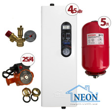 Комплект Neon Classic 4,5 кВт + насос + бачок 5 л + ГБ